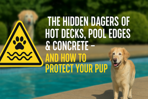 🌞 The Hidden Dangers of Hot Decks, Pool Edges & Concrete – And How to Protect Your Pup